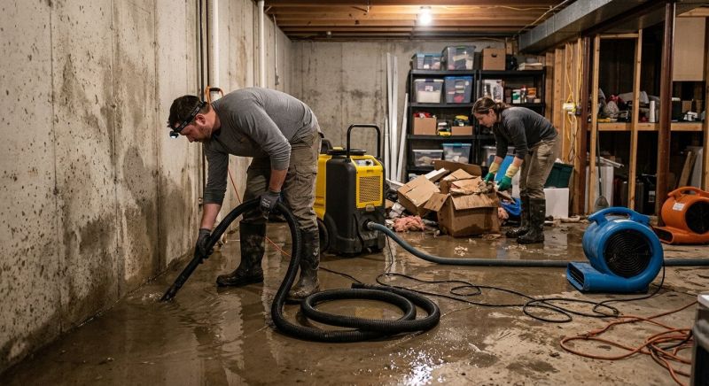 Basement Water Extraction in Wilmington, NC